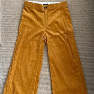 ZARA Mustard Corduroy Pants Size LARGE